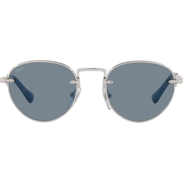 PO2491S - Silver/Light Blue Glass Lenses 51 Eye Size