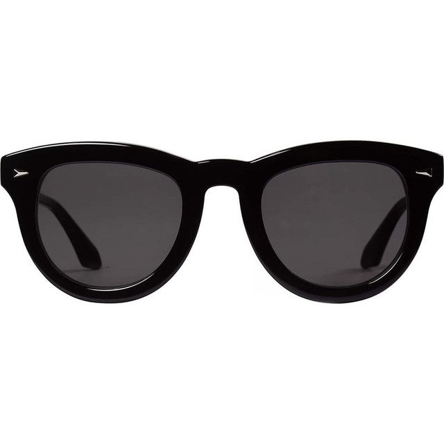 Gripp - Gloss Black w Silver Metal Trim/Black Polarised Lenses