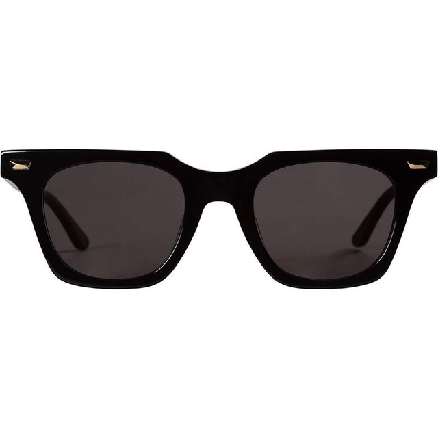 Dylan Kain - Gloss Black with 24k. Gold Metal Trim/Black Polarised Lenses