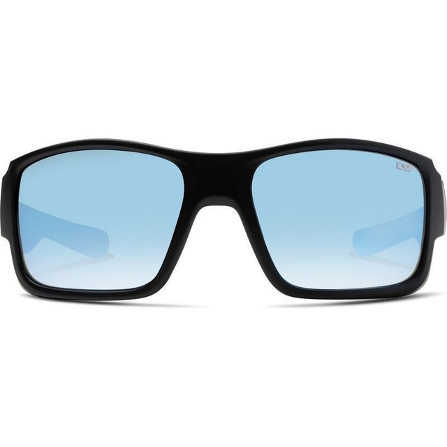 LXD Pacific - Matte Black/Blue Mirror Polarised Glass Lenses