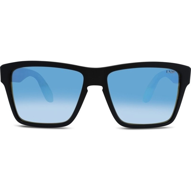 Scholz - Matte Black/Blue Mirror Polarised Glass Lenses