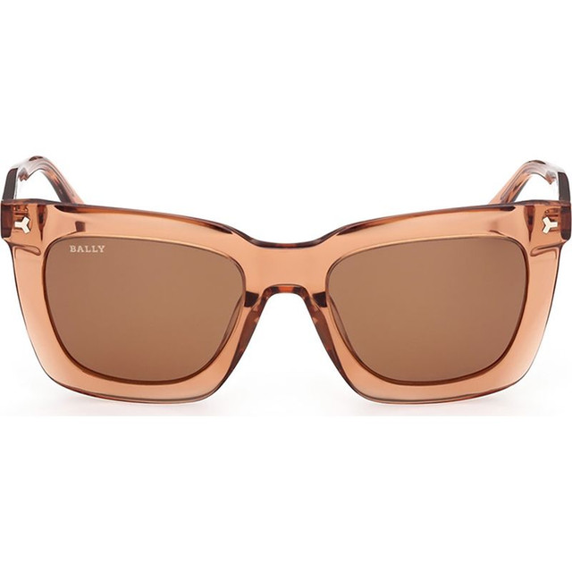 BALLY BY0068 - Shiny Light Brown/Brown Lenses