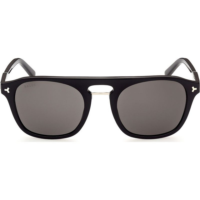 BALLY BY0057 - Shiny Black/Smoke Lenses