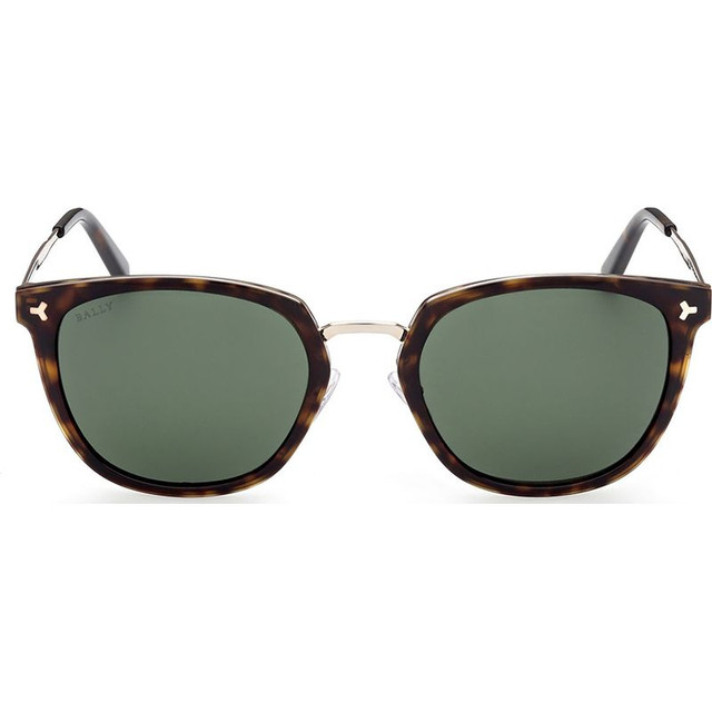 BALLY BY0079D - Dark Havana/Green Lenses