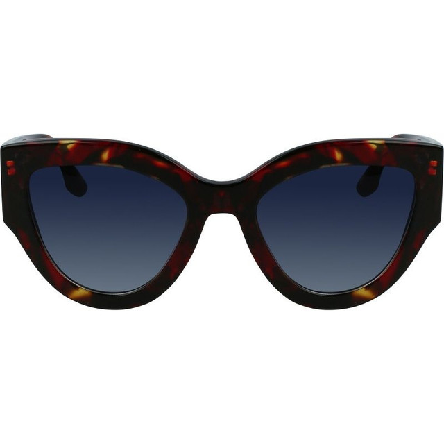 Victoria Beckham VB628S - Havana Red/Blue Gradient Lenses