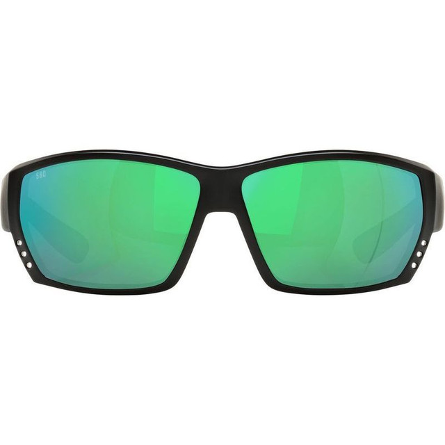 Tuna Alley - Matte Black/Green Mirror Glass Polarised Lenses