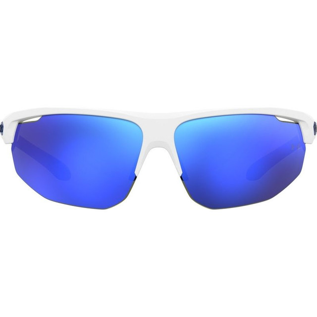 Under Armour UA 0002/G/S - Matte White and Blue/Blue Mirror Lenses