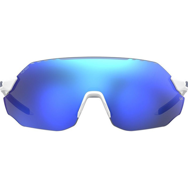 Under Armour UA Halftime - Matte White and Blue/Blue Mirror Lenses