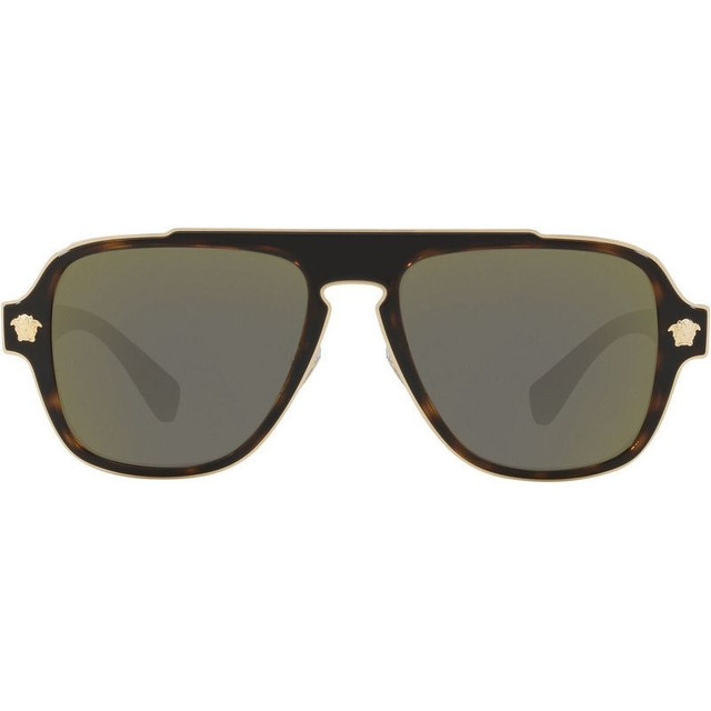 Versace VE2199 - Havana/Dark Grey and Gold Mirror Lenses