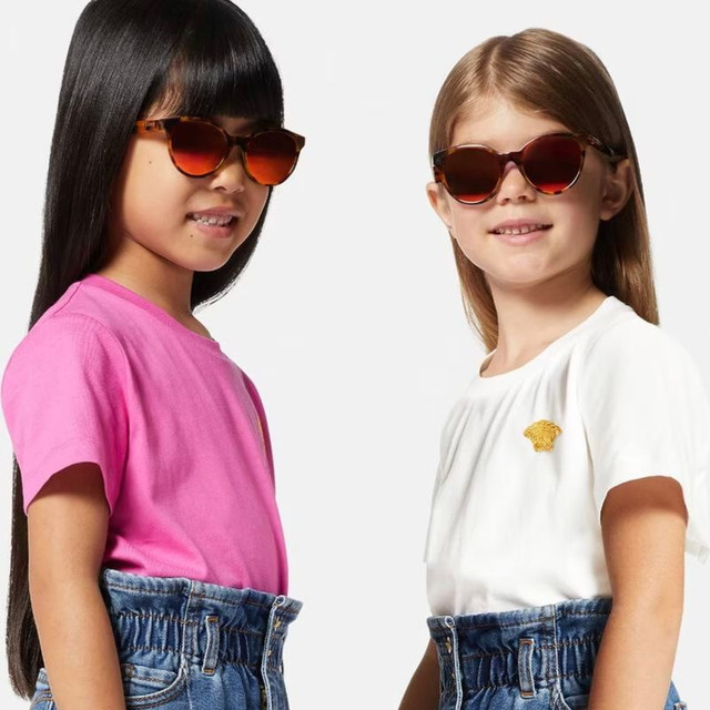 Versace Kids VK4427U - Havana/Dark Violet and Red Mirror Lenses - Kids