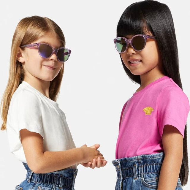 Versace Kids VK4427U - Lilac Glitter/Grey Violet Mirror Lenses - Kids