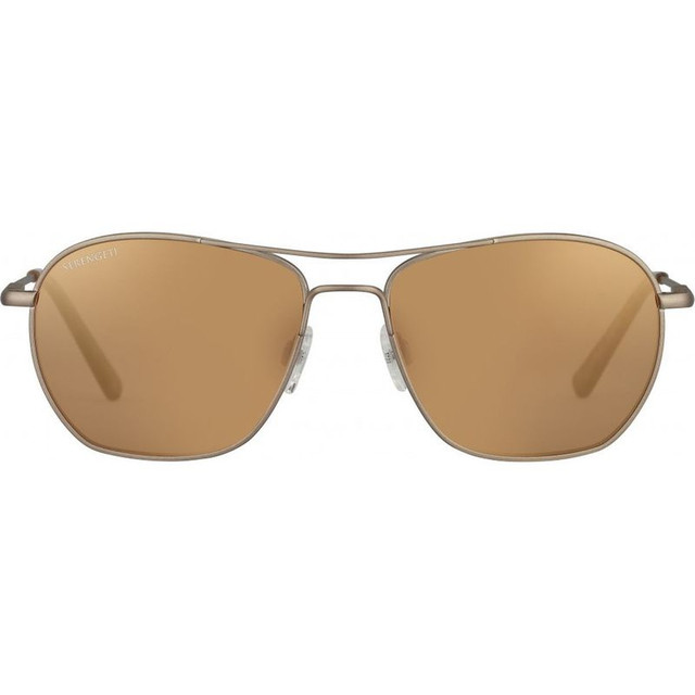 Serengeti Lunger - Brushed Bronze/Drivers Gold Mirror Photochromic Polarised Glass Lenses