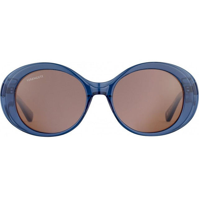 Serengeti Bacall - Shiny Crystal Fed Blue/Drivers Gradient Photochromic Polarised Glass Lenses