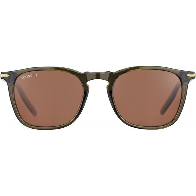 Delio - Shiny Crystal Khaki/Drivers Photochromic Polarised Glass Lenses