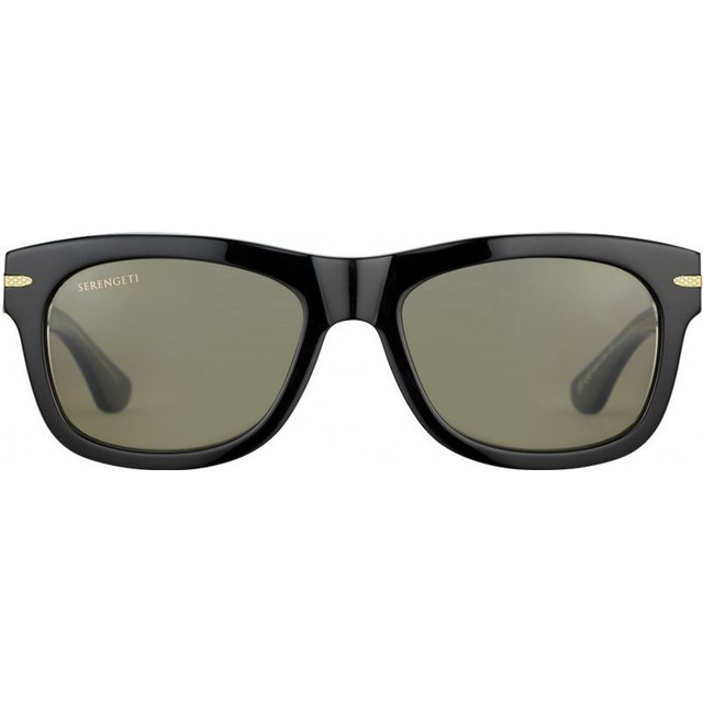 Serengeti Foyt - Shiny Black Trans Layer/555nm Photochromic Polarised Glass lenses