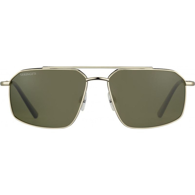 Serengeti Wayne - Shiny Light Gold/555nm Photochromic Polarised Glass Lenses