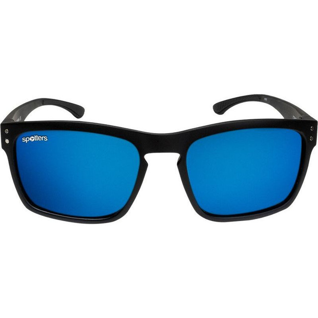 Crypto - Matte Black/Blue Mirror Glass Polarised Lenses