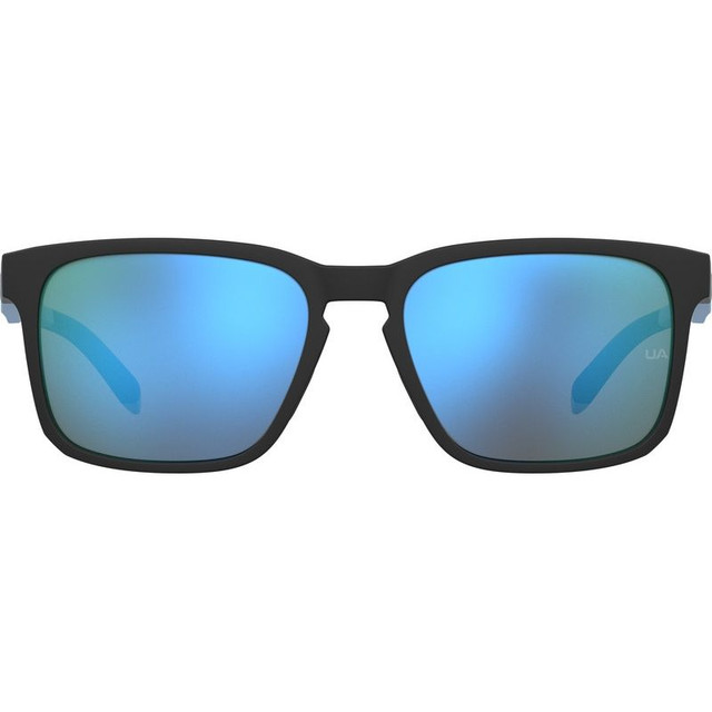 Under Armour UA Assist 2 - Matte Black and Blue/Blue Mirror Lenses