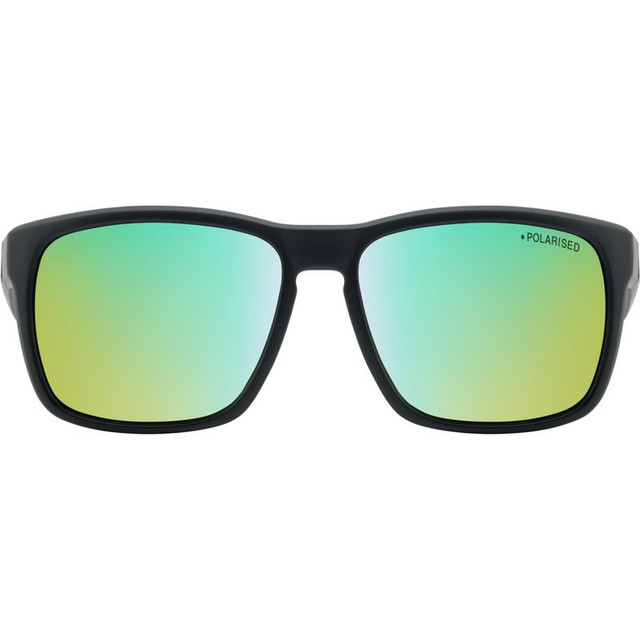 Hoodlum - Satin Black/Green Mirror Polarised Lenses