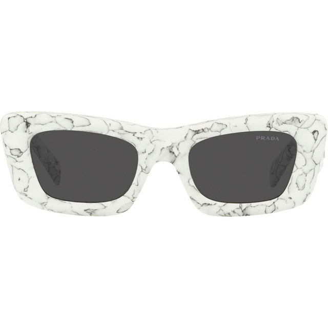 Prada PR13ZS - Matte White Marble/Dark Grey Lenses