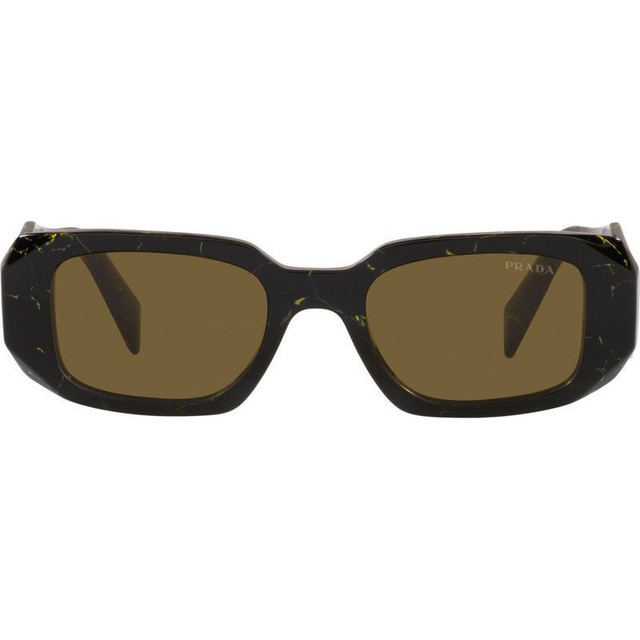 Prada PR17WSF - Black and Yellow Marble/Dark Brown Lenses