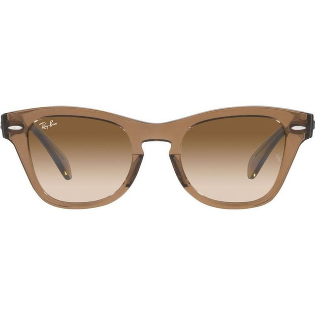 Ray-Ban RB0707S - Transparent Light Brown/Brown Clear Gradient Glass Lenses 53 Eye Size