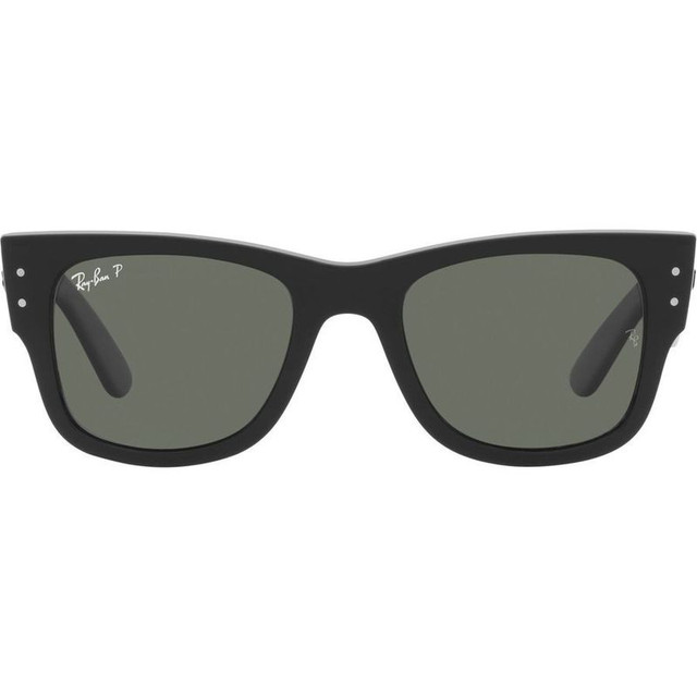 Ray-Ban Mega Wayfarer RB0840S - Black/Green Glass Polarised Lenses