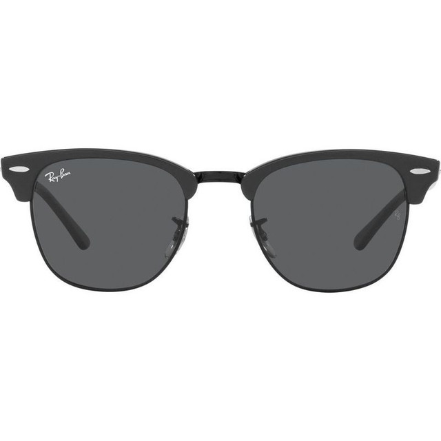 Ray-Ban Clubmaster Classic RB3016 - Grey on Black/Dark Grey Glass Lenses 51 Eye Size