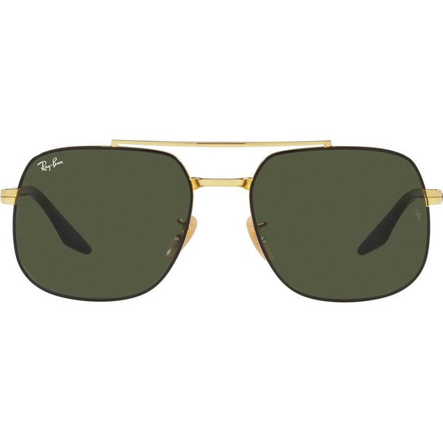 Ray-Ban RB3699 - Black on Arista/Green Glass Lenses