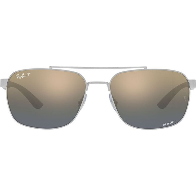 RB3701 - Silver/Blue Gold Mirror Gradient Polarised Lenses