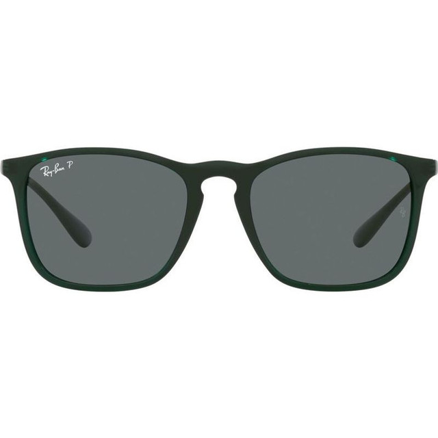 Chris RB4187 - Transparent Green/Dark Grey Polarised Lenses