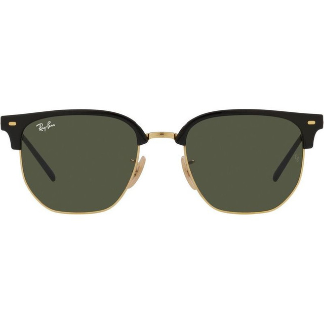 New Clubmaster RB4416 - Black on Arista/Green Glass Lenses 51 Eye Size