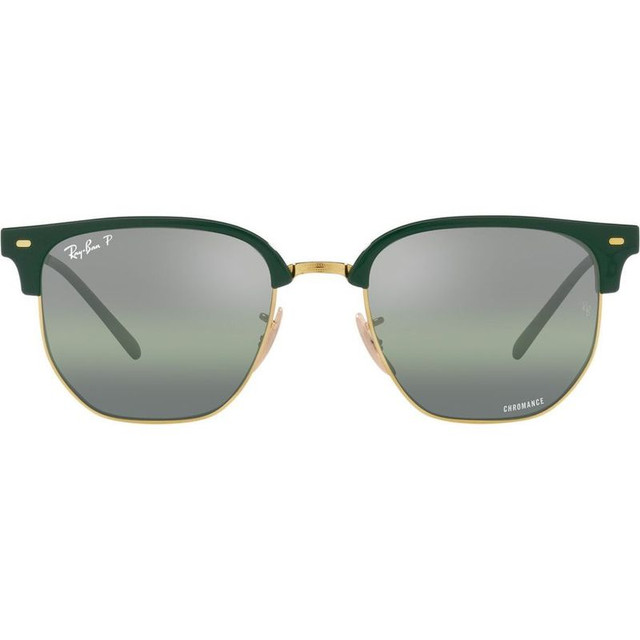 Ray-Ban New Clubmaster RB4416 - Green on Arista/Green Mirror Polarised Glass Lenses