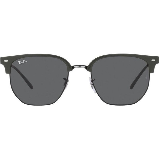 New Clubmaster RB4416F - Grey on Black/Dark Grey Glass Lenses