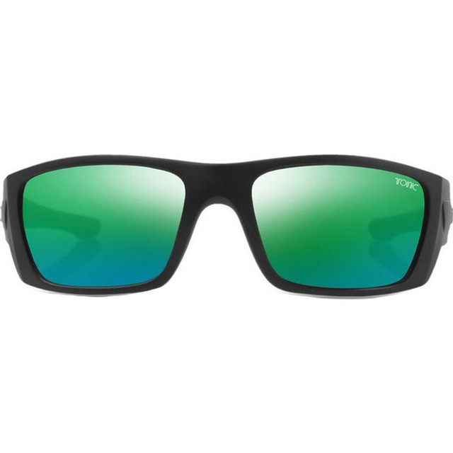 Youranium - Matte Black/Green Mirror Polarised Glass Lenses