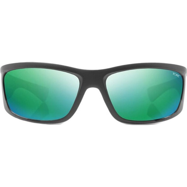 Shimmer - Matte Black/Green Mirror Polarised Glass Lenses