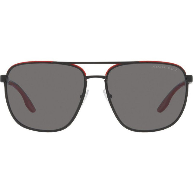 Prada Linea Rossa PS50YS - Black and Red/Dark Grey Polarised Lenses