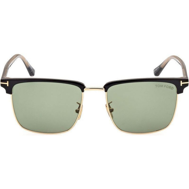 Tom Ford Hudson FT0997-H - Shiny Black/Green Lenses