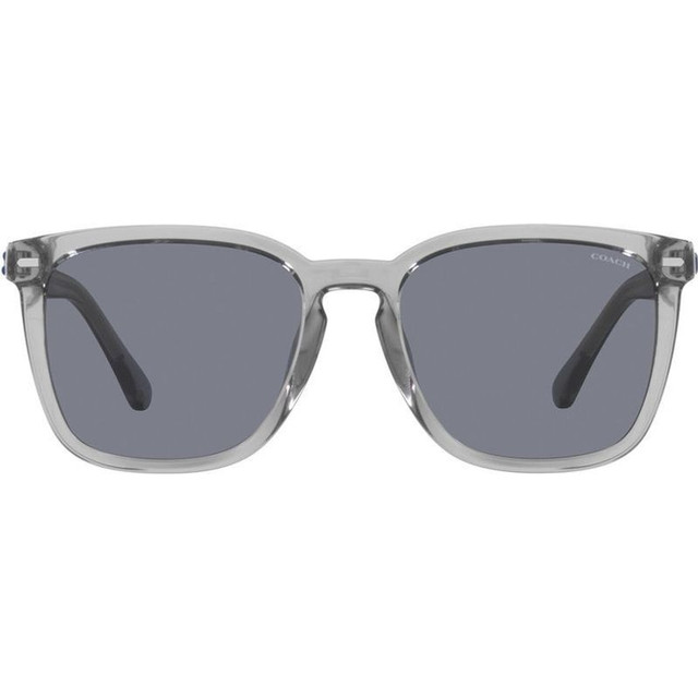 Coach HC8354U - Transparent Grey/Solid Dark Blue Lenses