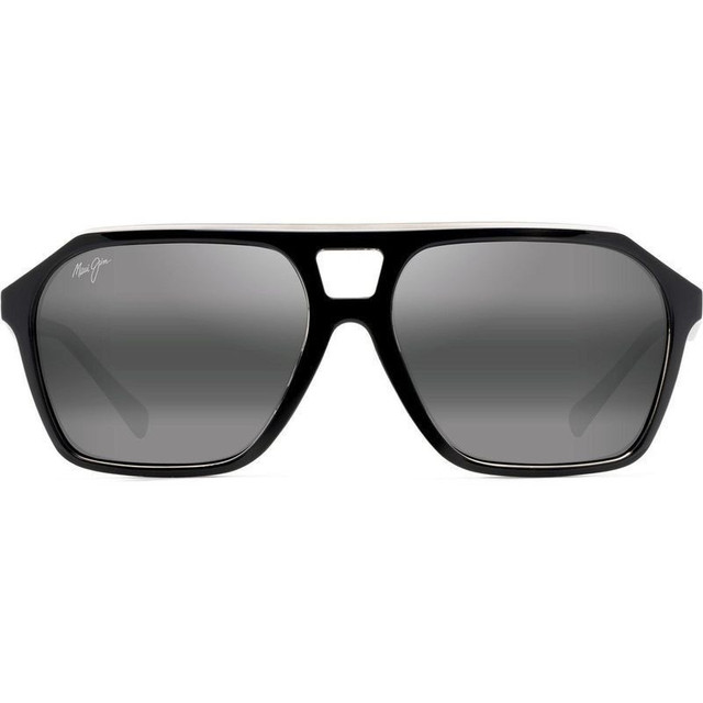 Wedges - Black Gloss with Crystal Interior/Neutral Grey Polarised Lenses