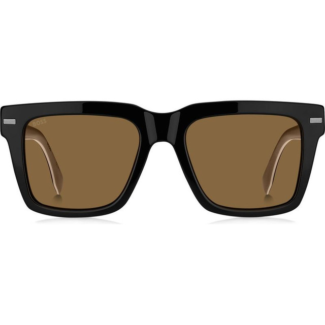 Boss 1442/S - Black and Beige/Brown Lenses