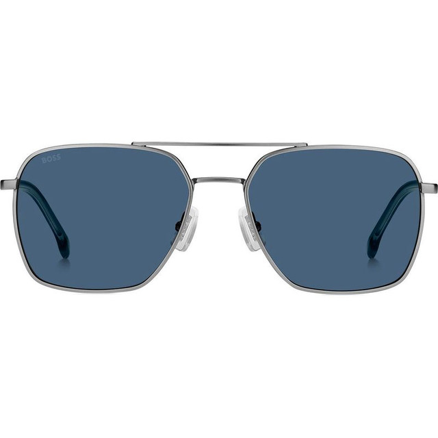 Boss 1414/S - Matte Ruthenium/Blue Lenses