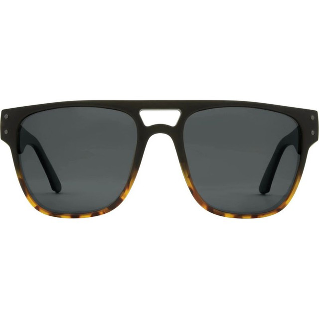 The Hub - Matte Black and Dark Tort/Grey Polarised Lenses