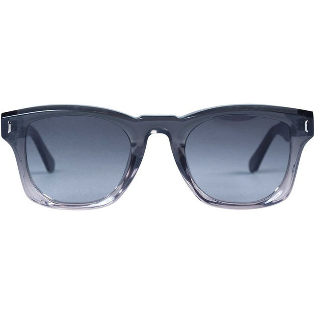 Solomon - Transparent Grey Fade with Silver Metal Trim/Black Gradient Lenses