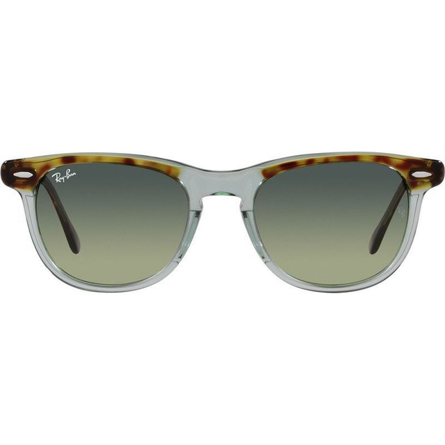 Eagleeye RB2398 - Havana on Transparent Green/Green Glass Lenses 56 Eye Size