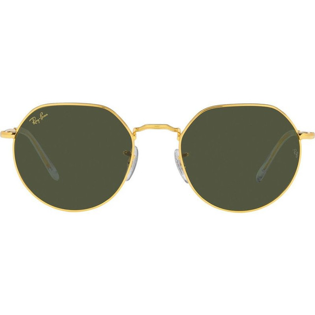 Ray-Ban Jack RB3565 - Legend Gold/Green Glass Lenses 55 Eye Size