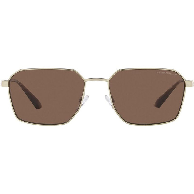 Emporio Armani EA2140 - Matte Pale Gold/Dark Brown Lenses