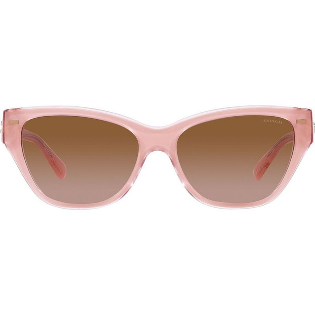 Coach HC8370F - Milky Pink and Transparent Pink/Brown Gradient Lenses