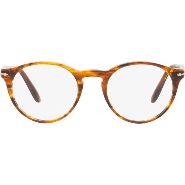 Persol Glasses PO3092V - Striped Brown/Clear Lenses