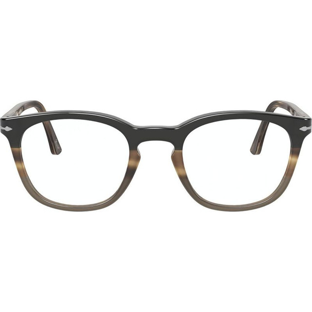 Persol Glasses PO3258V - Striped Brown/Clear Lenses